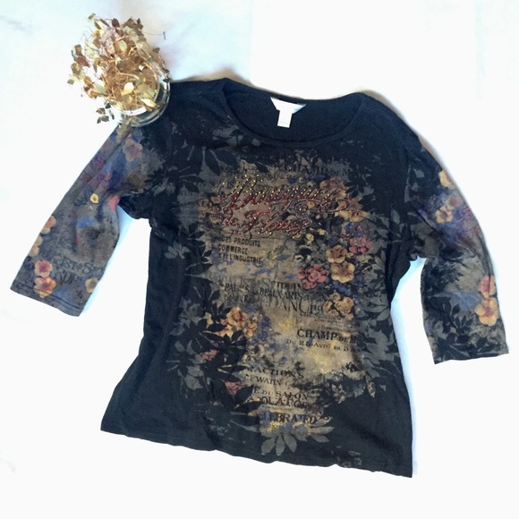 Christopher & Banks Tops - 5/$15 Christopher & Banks unique 3/4 Sleeve Shirt